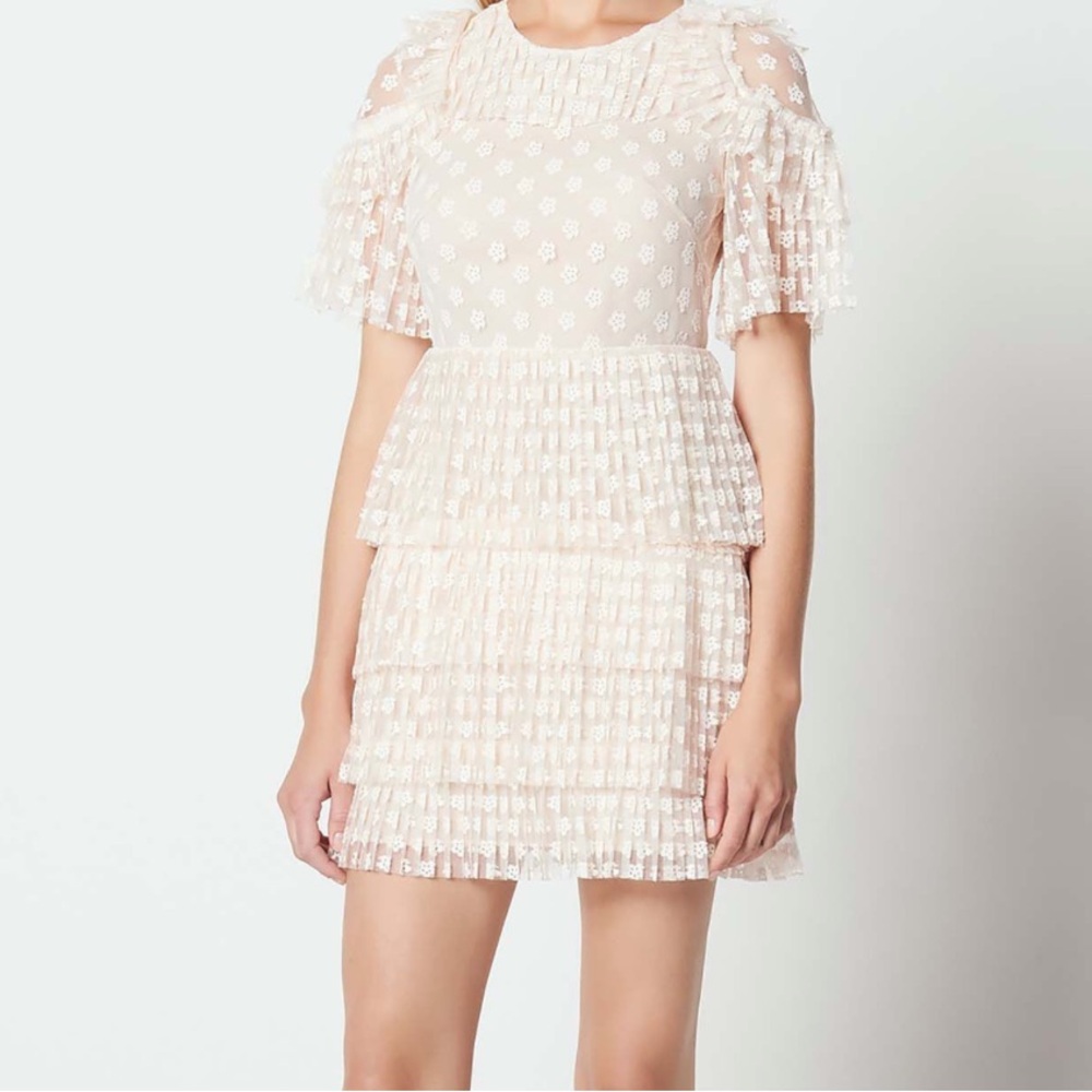 Sandro pleated lace dress